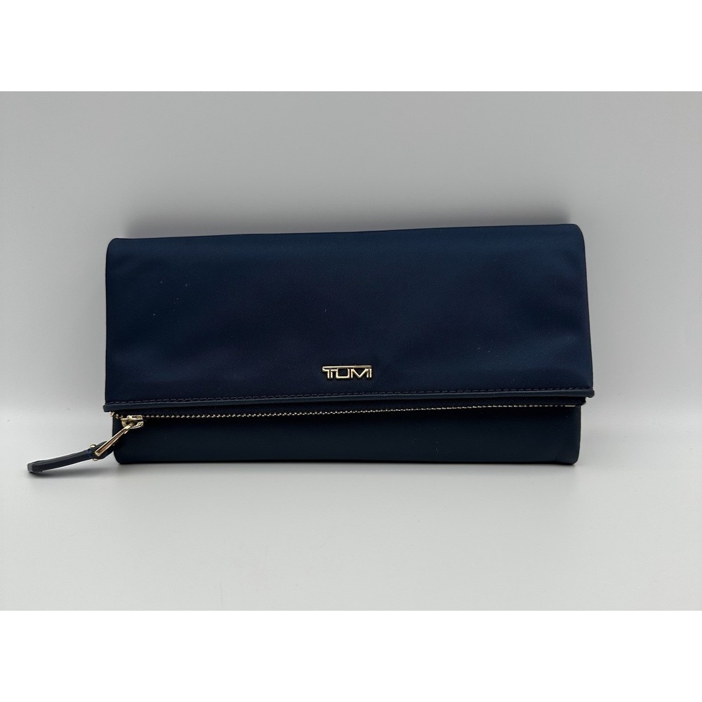 Tumi Voyager SLG Continental Women's Travel Wallet Navy Blue